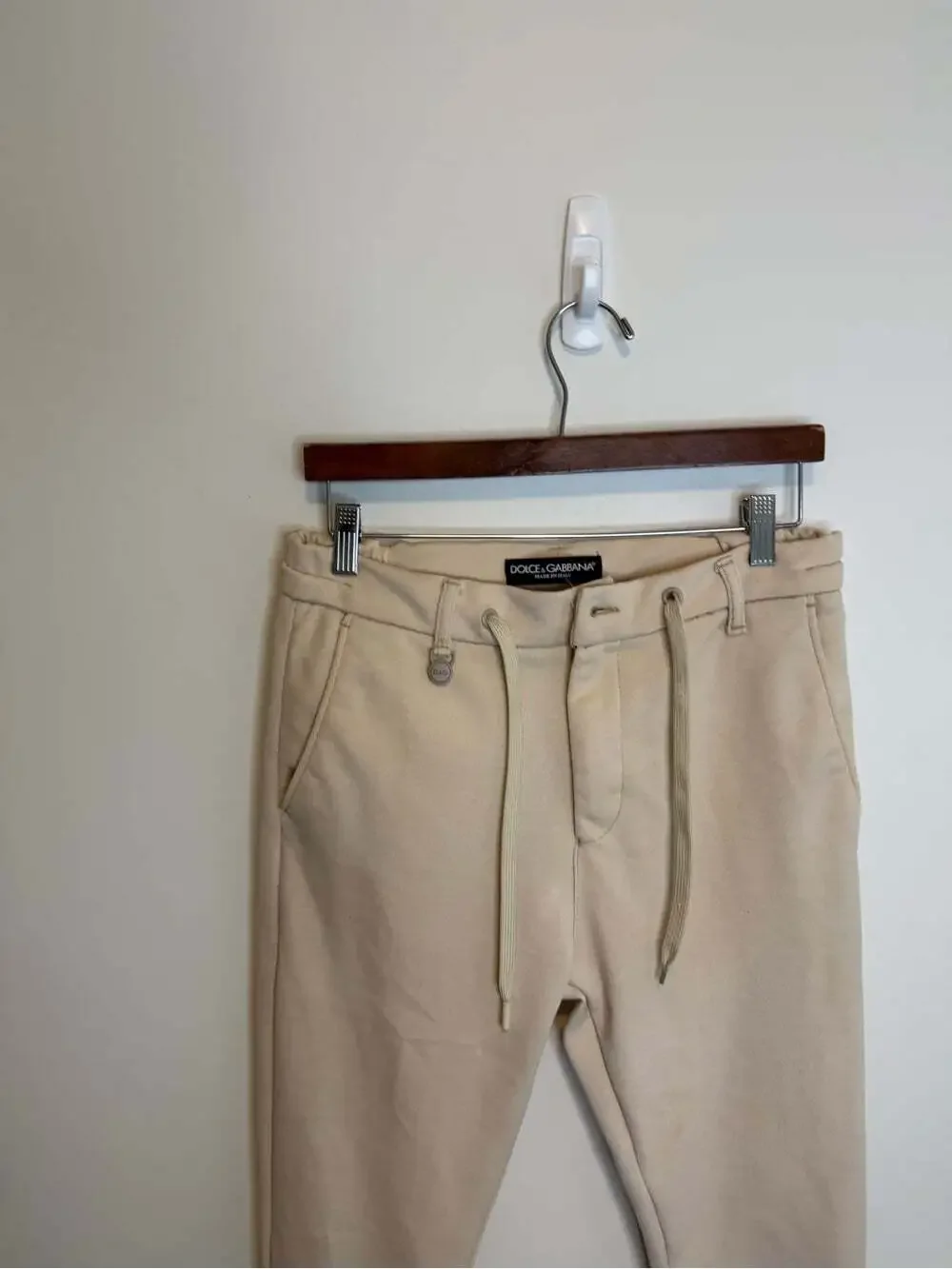 Dolce & Gabbana Men's Cream Jogger Pants size small